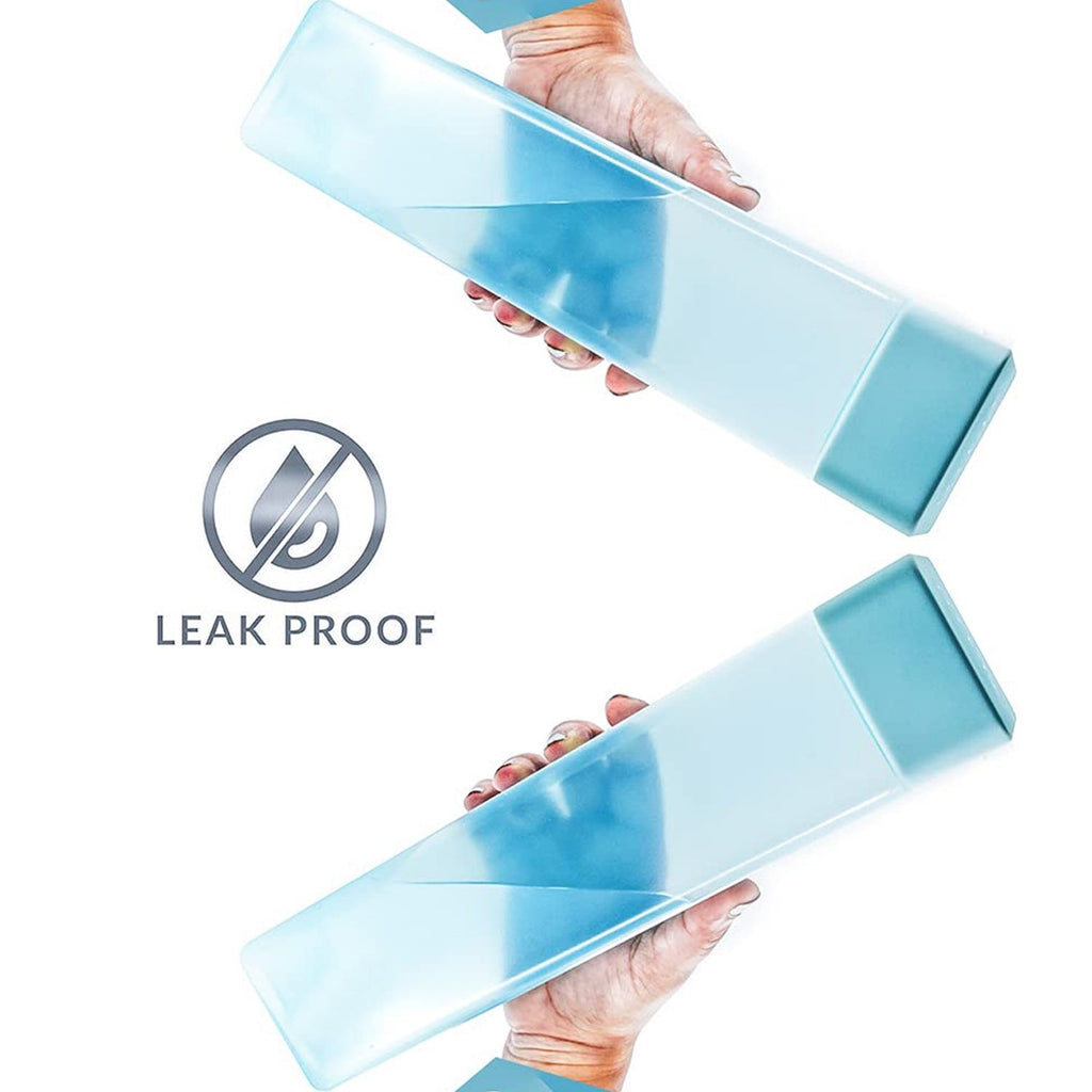 Frosty Plastic  Food Grade  Fridge Square  Water Bottle Gift  Set(6 pieces,  1L,Assorted) |  950 milliliter