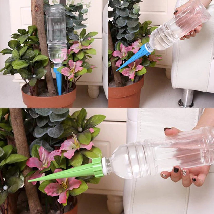 Plant Watering Spikes self Watering Spikes Water dripper for Plants, Adjustable Plant Watering Devices with Slow Release Control Valve Switch (12Pcs)