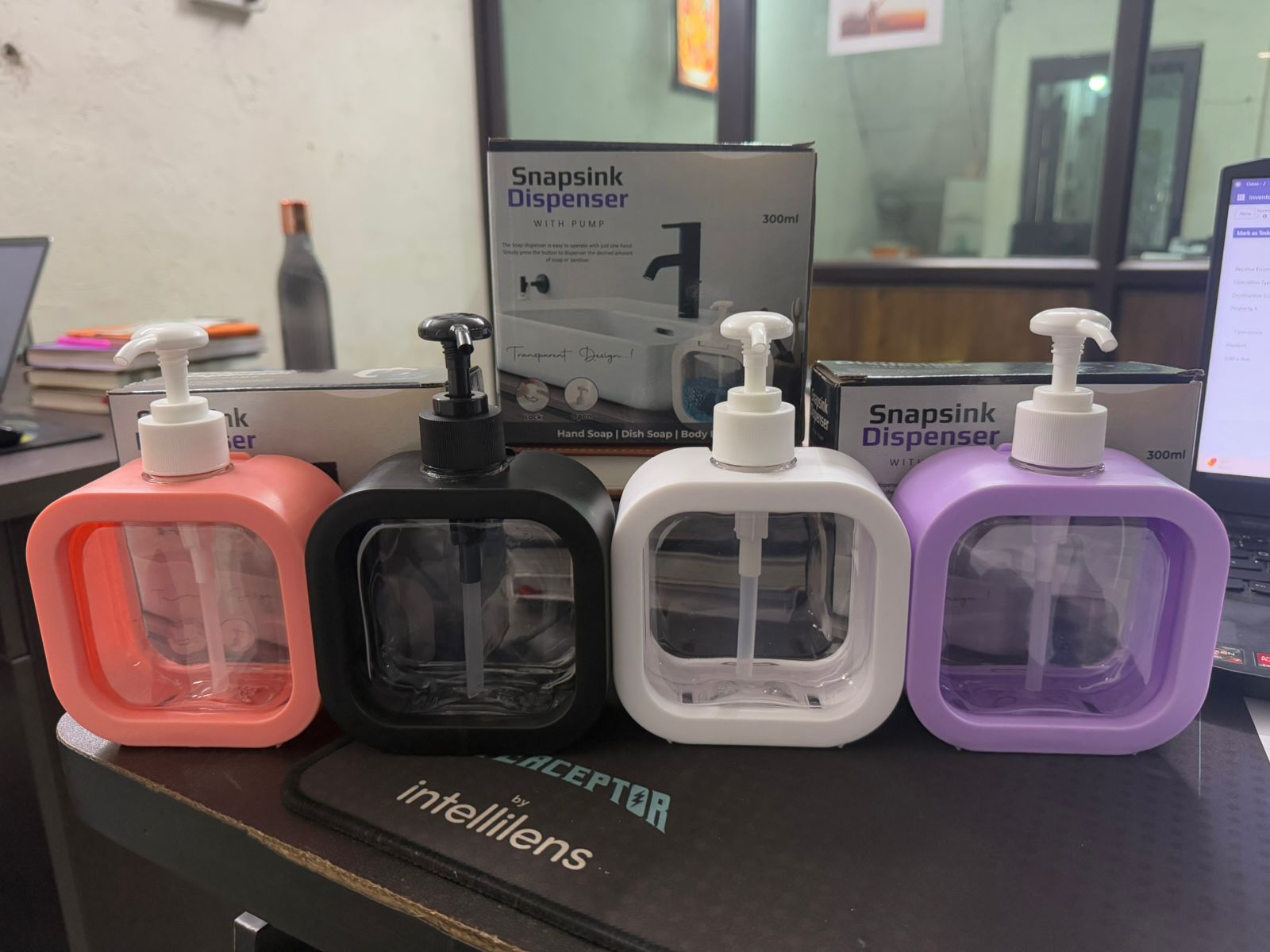 Snap sink Dispenser Plastic Clear Empty Pump Lotion Bottles (2 Set)