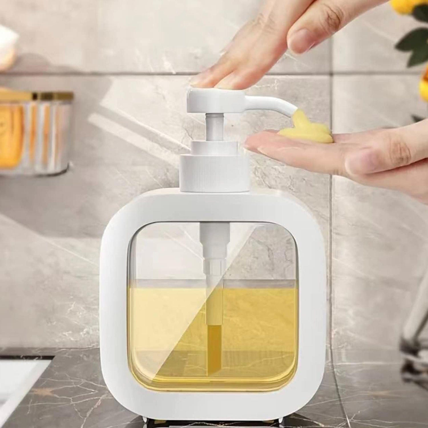 Snap sink Dispenser Plastic Clear Empty Pump Lotion Bottles (2 Set)