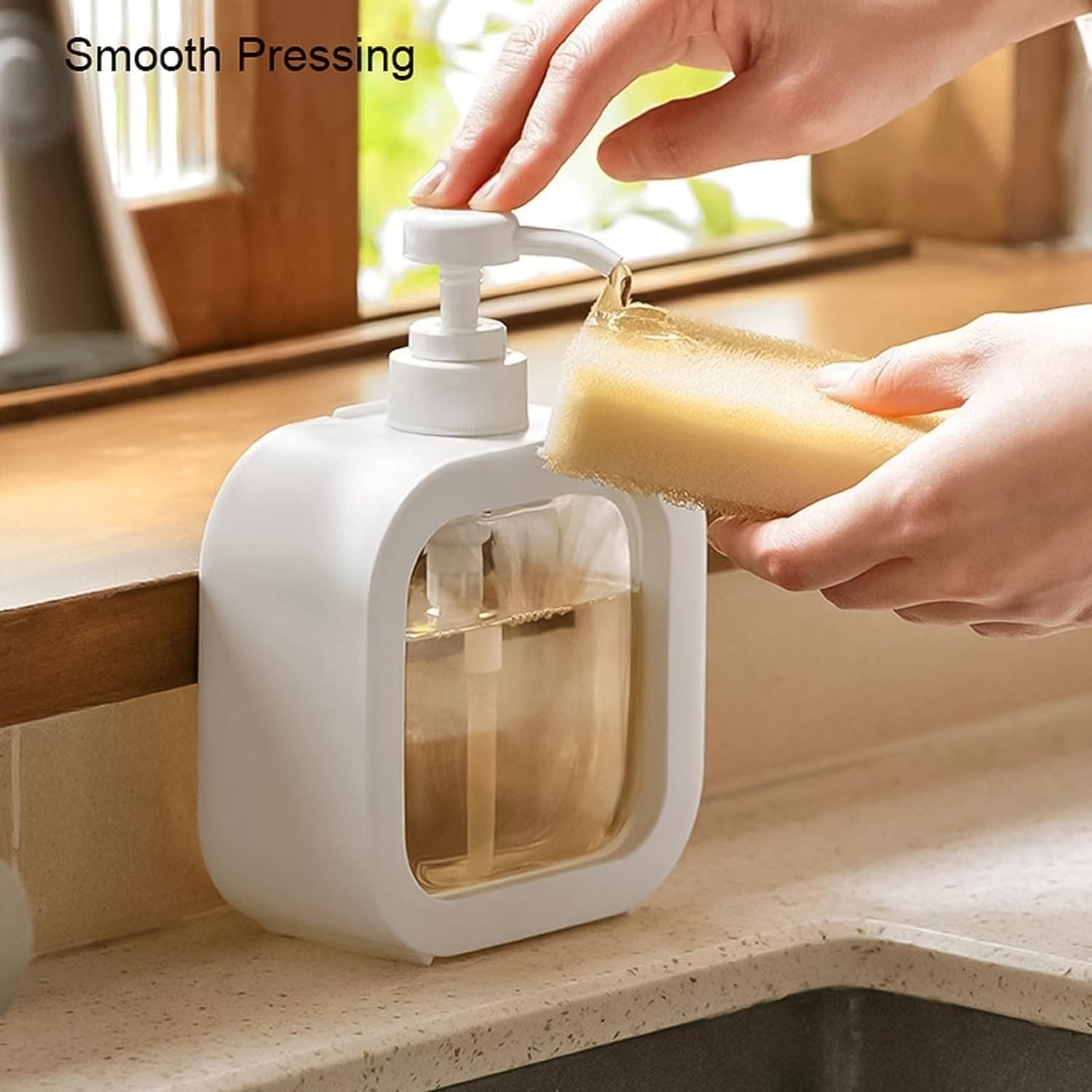 Snap sink Dispenser Plastic Clear Empty Pump Lotion Bottles (2 Set)