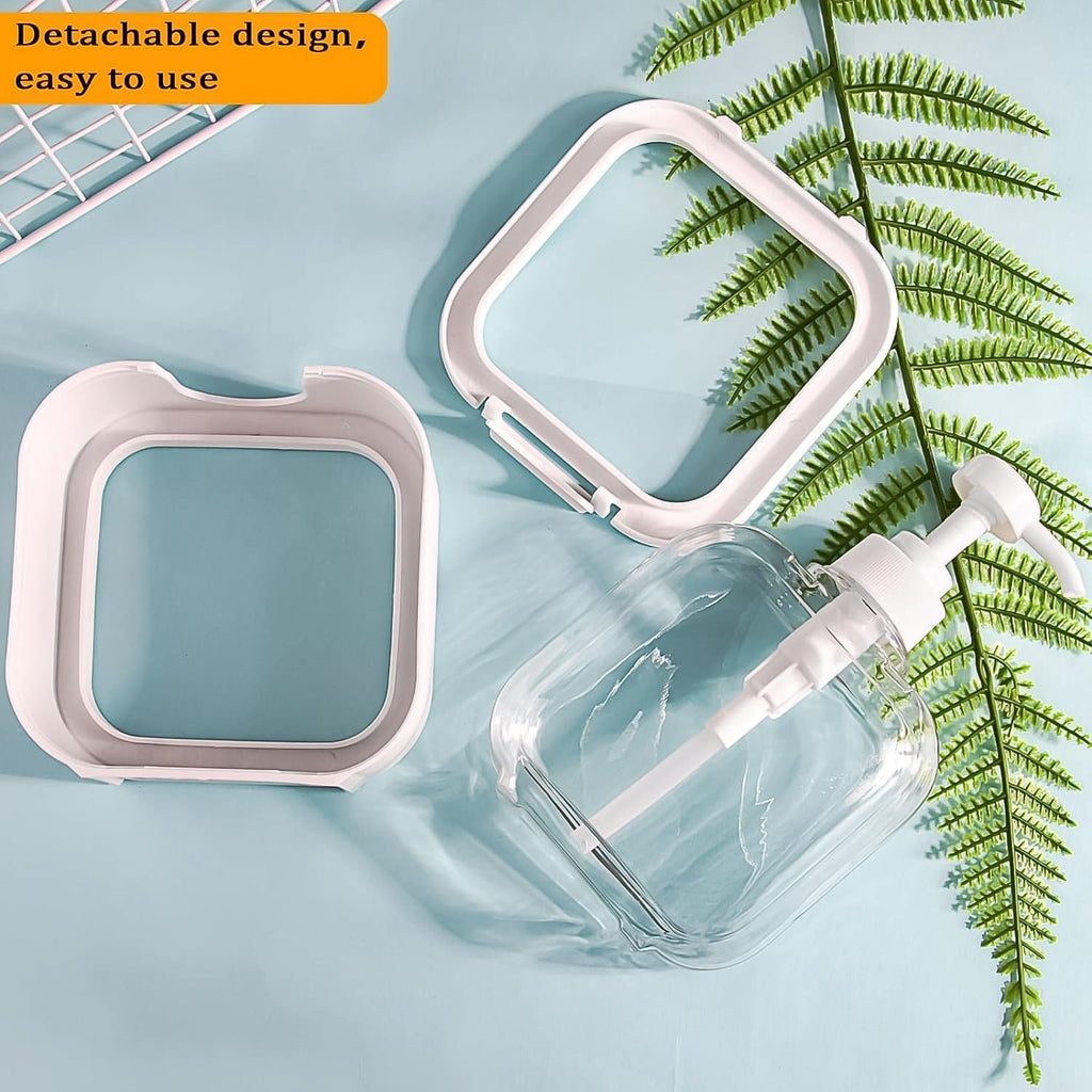 Snap sink Dispenser Plastic Clear Empty Pump Lotion Bottles (2 Set)