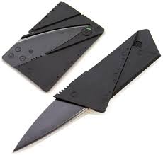 Credit Card Sized Folding Knife, Black, Compact Pocket Tool Pack of 1