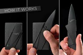 Credit Card Sized Folding Knife, Black, Compact Pocket Tool Pack of 1