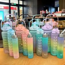 3 in 1 Motivational Water Bottle, Set of 3 Bottles