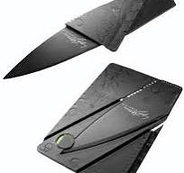 Credit Card Sized Folding Knife, Black, Compact Pocket Tool Pack of 1