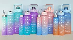 3 in 1 Motivational Water Bottle, Set of 3 Bottles